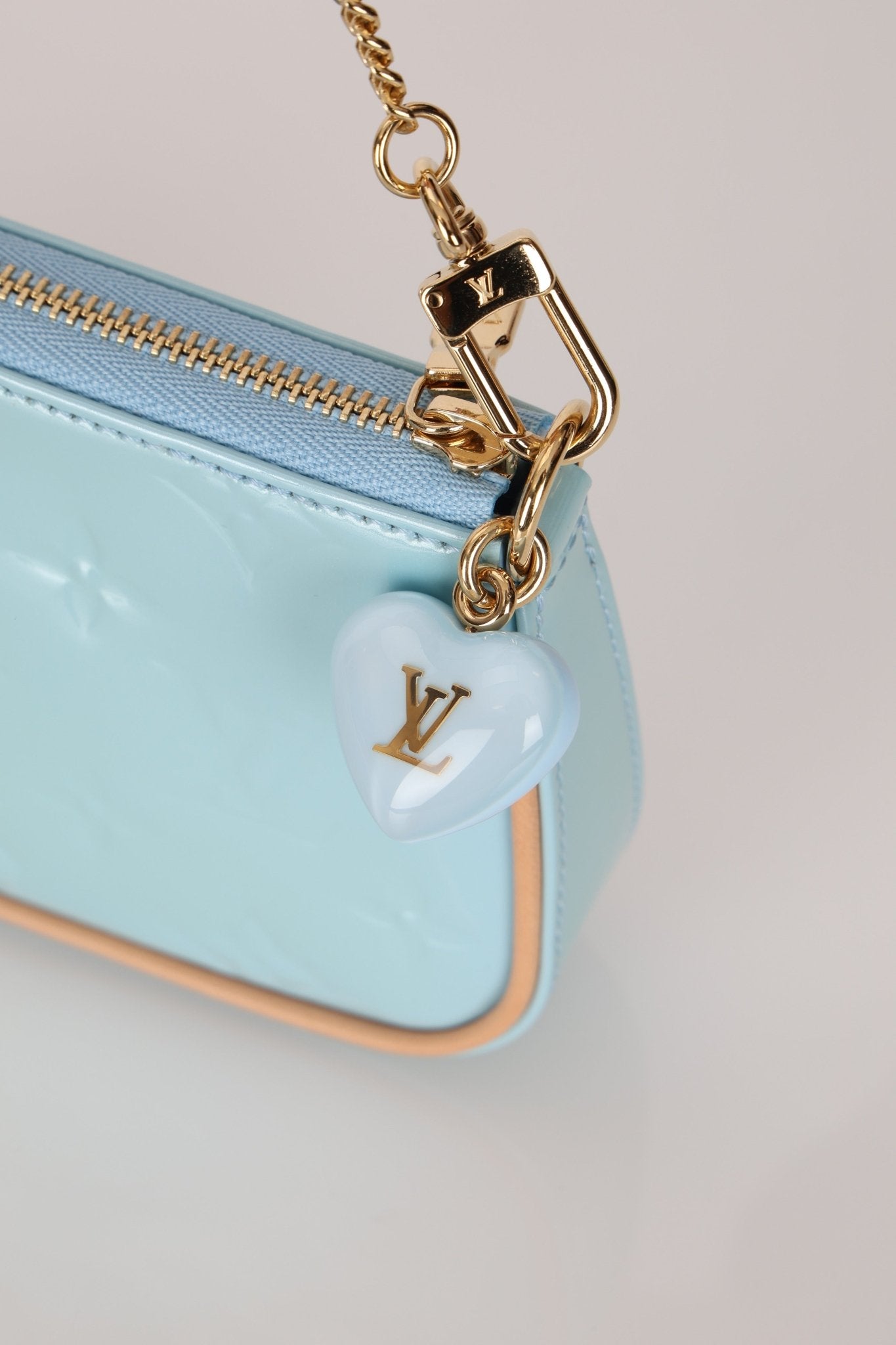 Rare Louis Vuitton Lollipop Blue Vernis Valentine Mini Pochette Accessoires - FashioNica