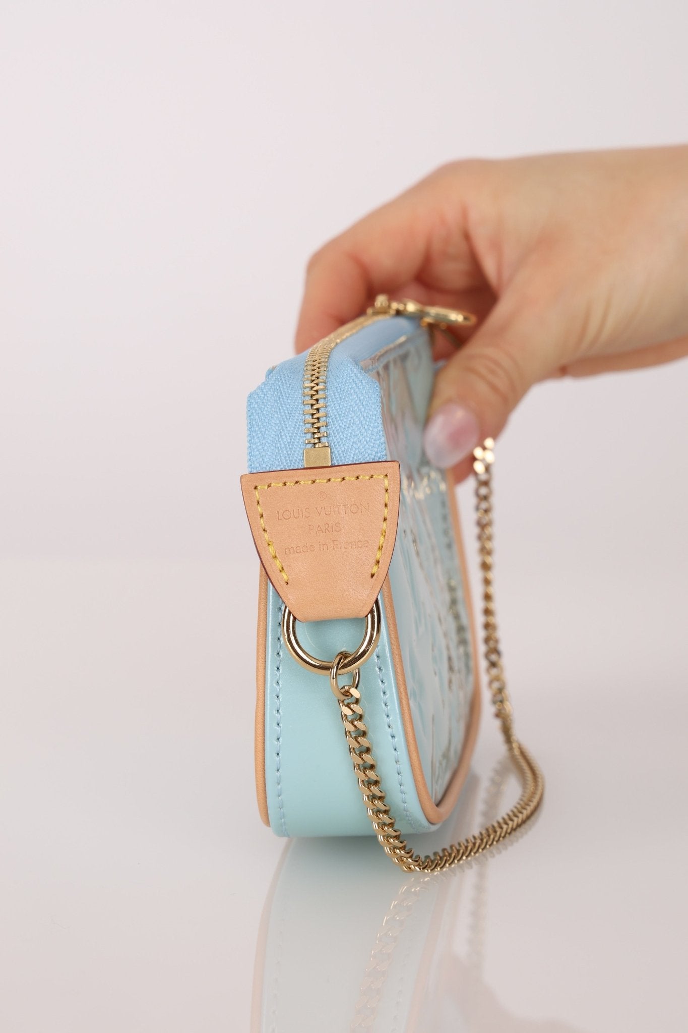 Rare Louis Vuitton Lollipop Blue Vernis Valentine Mini Pochette Accessoires - FashioNica