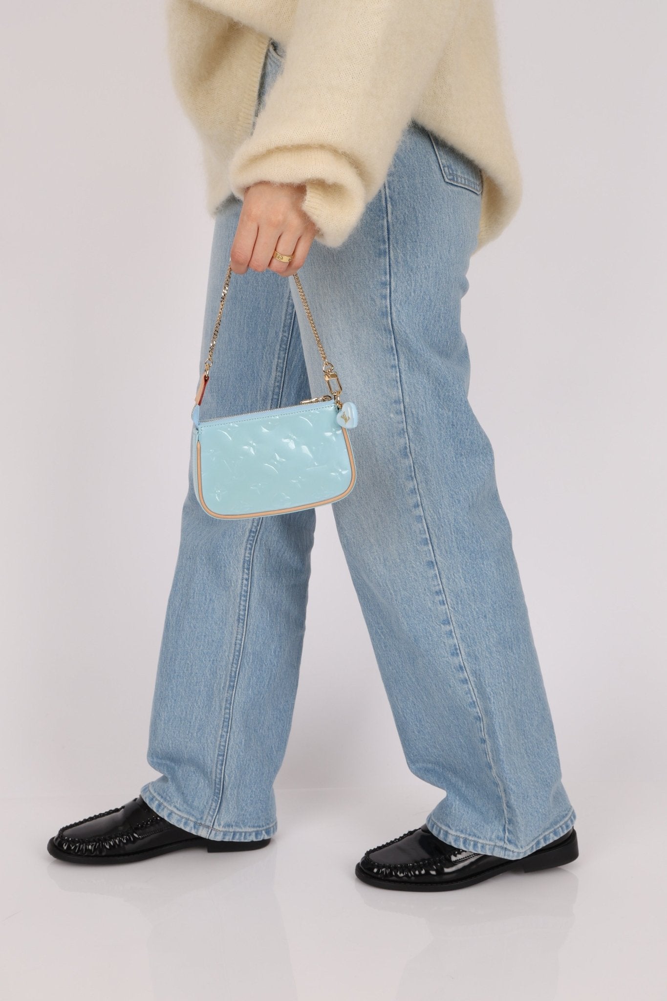 Rare Louis Vuitton Lollipop Blue Vernis Valentine Mini Pochette Accessoires - FashioNica