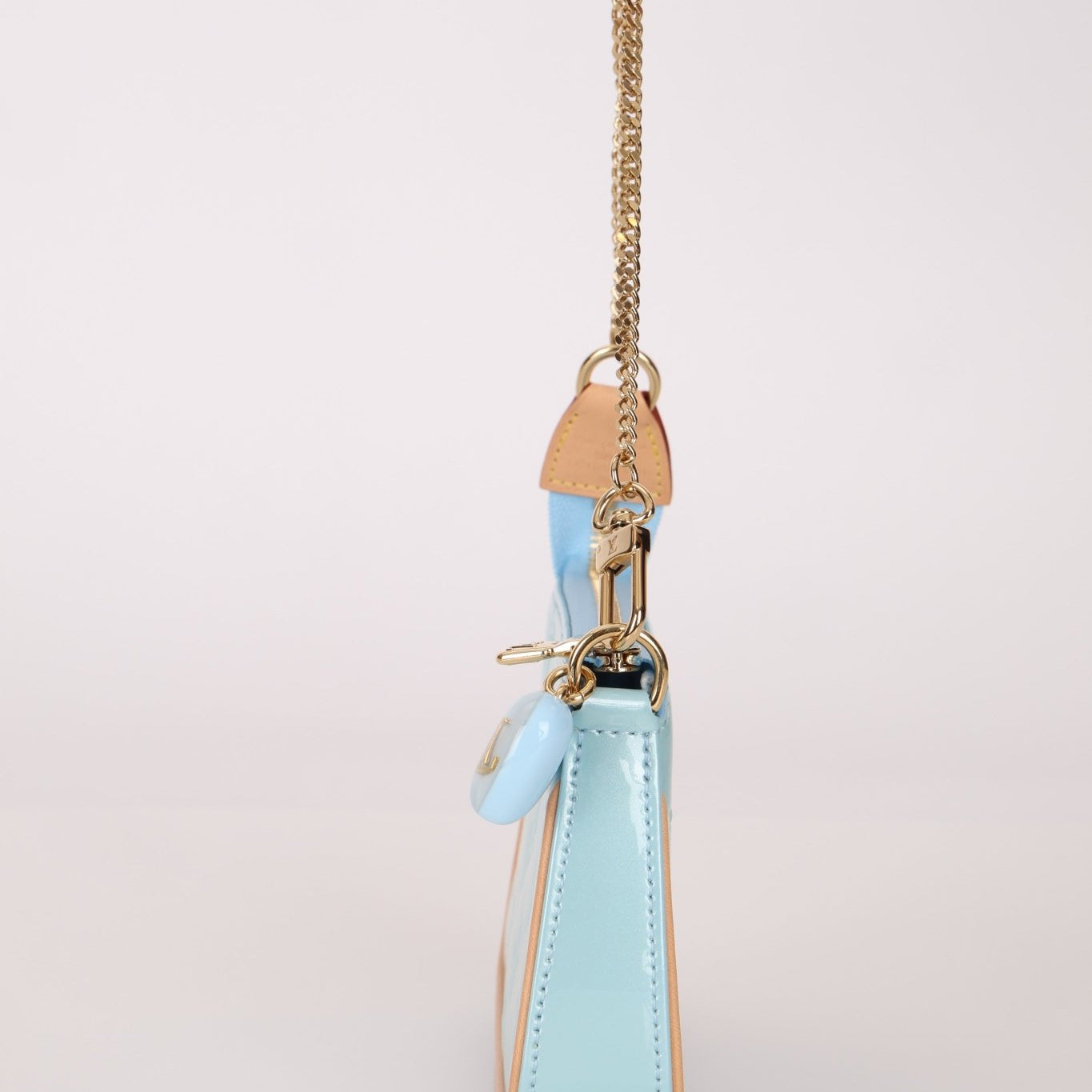 Rare Louis Vuitton Lollipop Blue Vernis Valentine Mini Pochette Accessoires - FashioNica