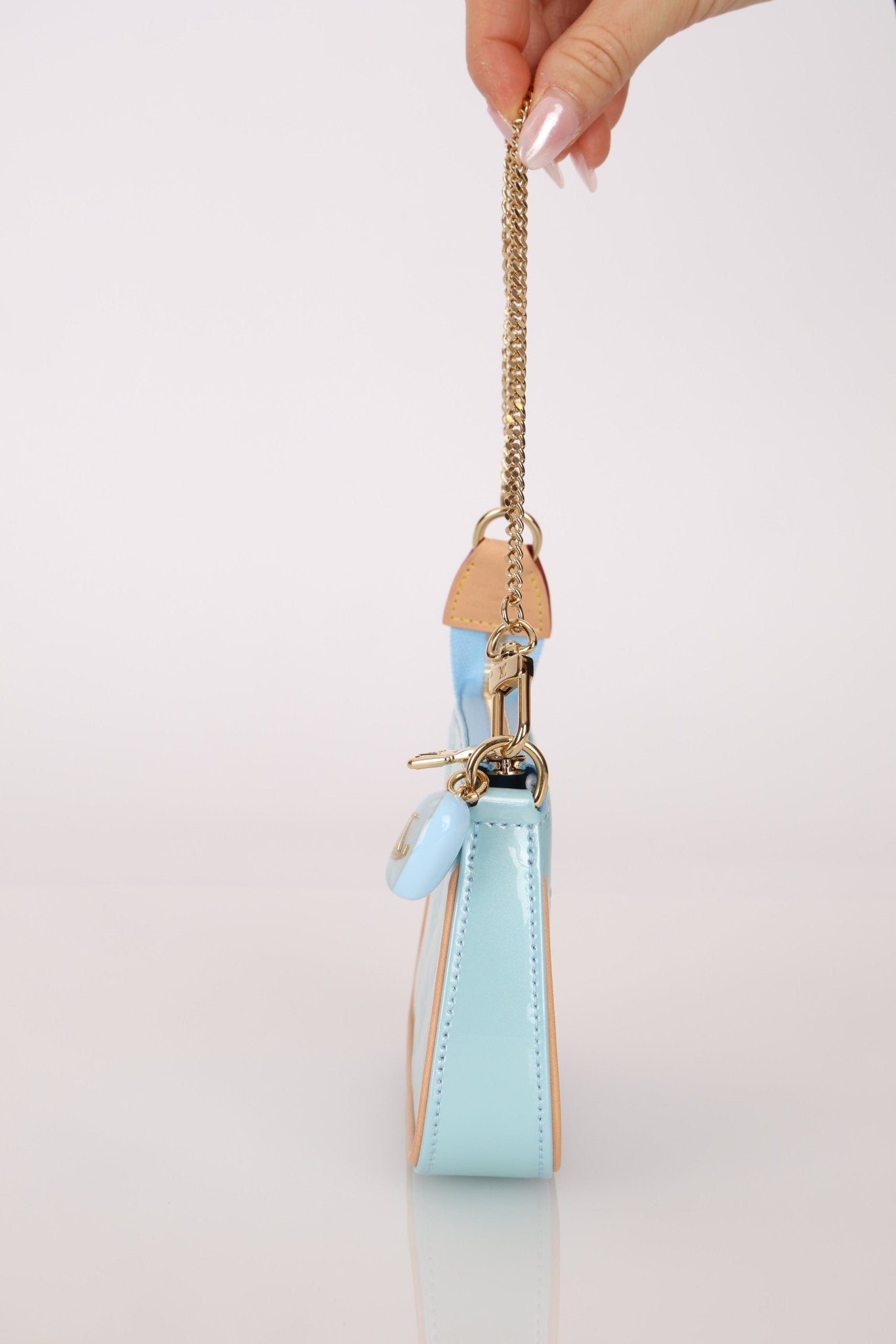 Rare Louis Vuitton Lollipop Blue Vernis Valentine Mini Pochette Accessoires - FashioNica