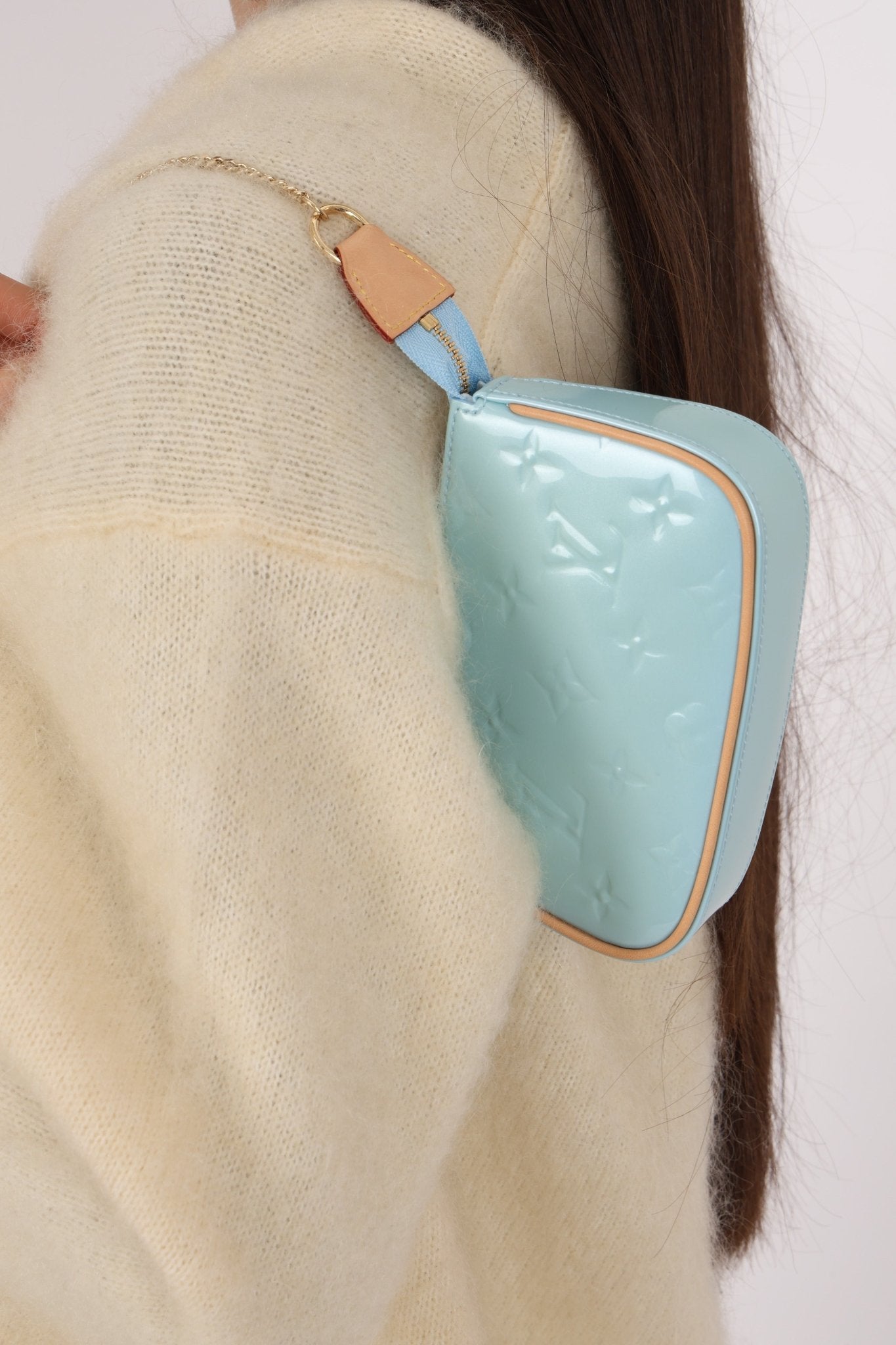 Rare Louis Vuitton Lollipop Blue Vernis Valentine Mini Pochette Accessoires - FashioNica