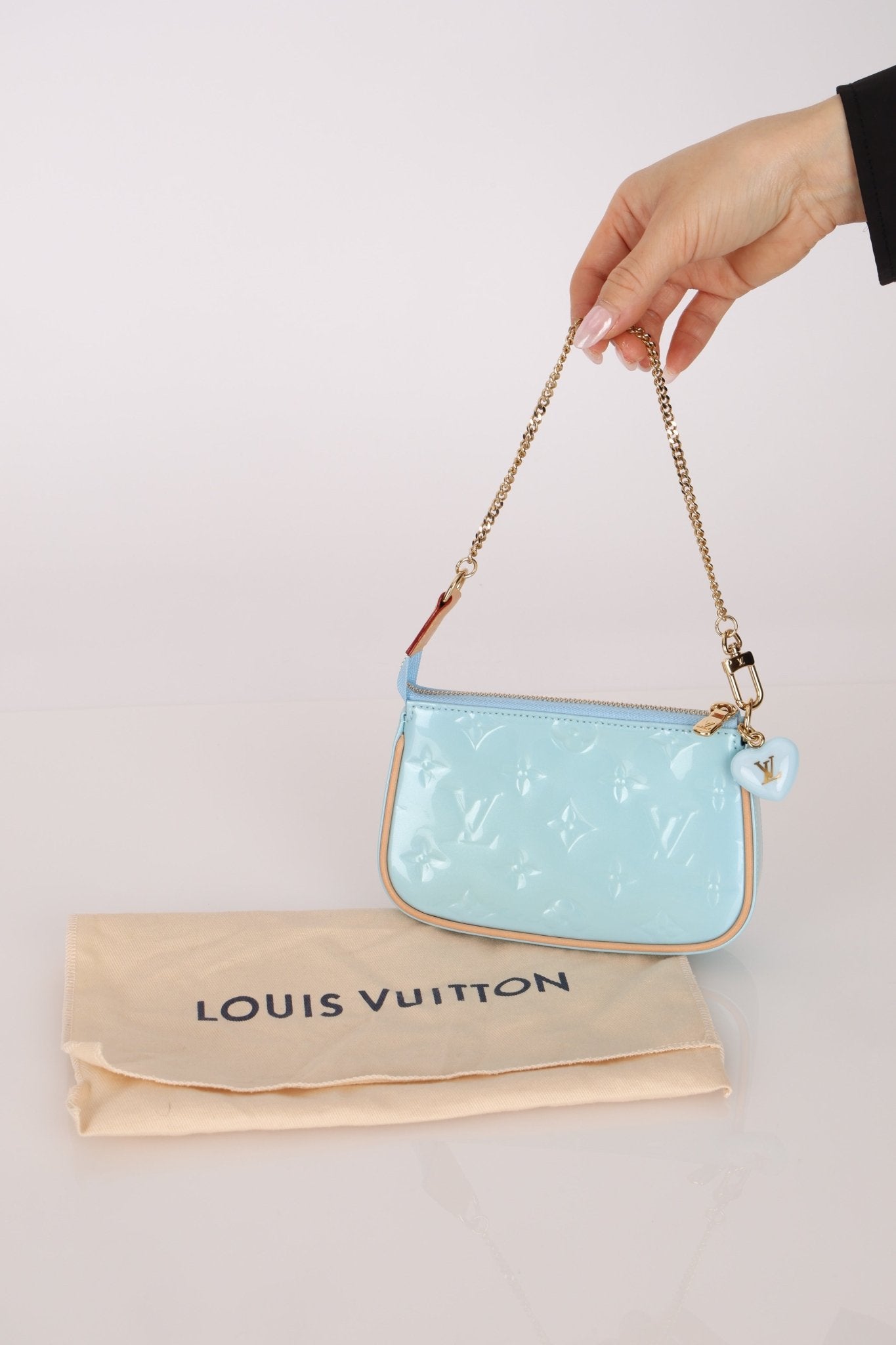Rare Louis Vuitton Lollipop Blue Vernis Valentine Mini Pochette Accessoires - FashioNica