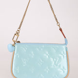 Rare Louis Vuitton Lollipop Blue Vernis Valentine Mini Pochette Accessoires - FashioNica