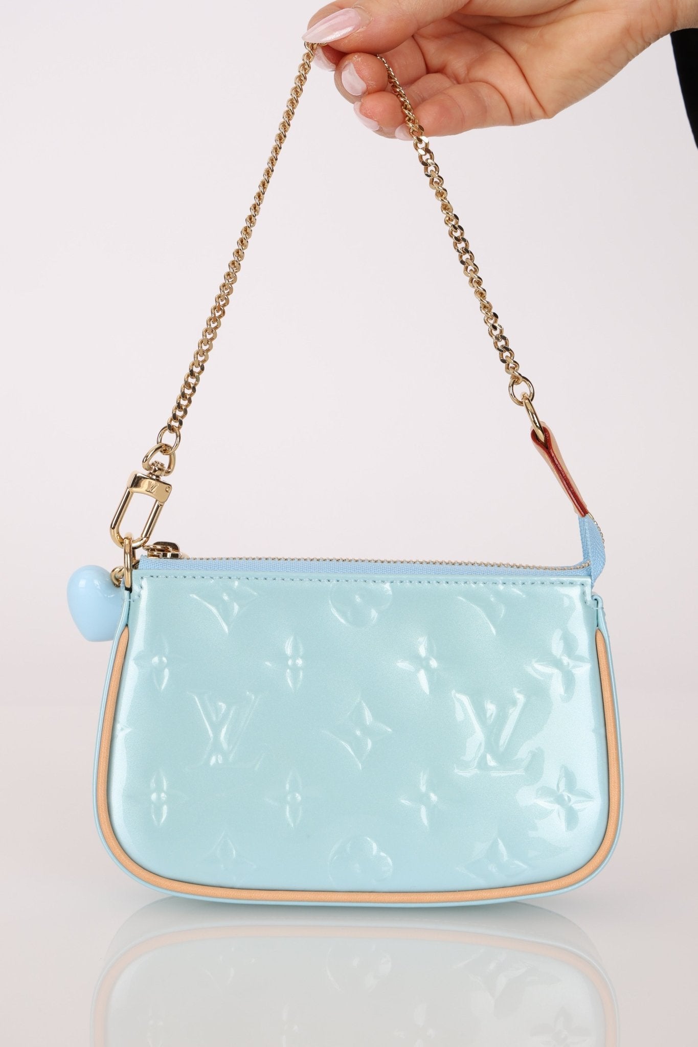 Rare Louis Vuitton Lollipop Blue Vernis Valentine Mini Pochette Accessoires - FashioNica