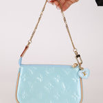 Rare Louis Vuitton Lollipop Blue Vernis Valentine Mini Pochette Accessoires - FashioNica