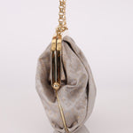 Rare Louis Vuitton Satin Aumoniere Clutch on Chain - FashioNica