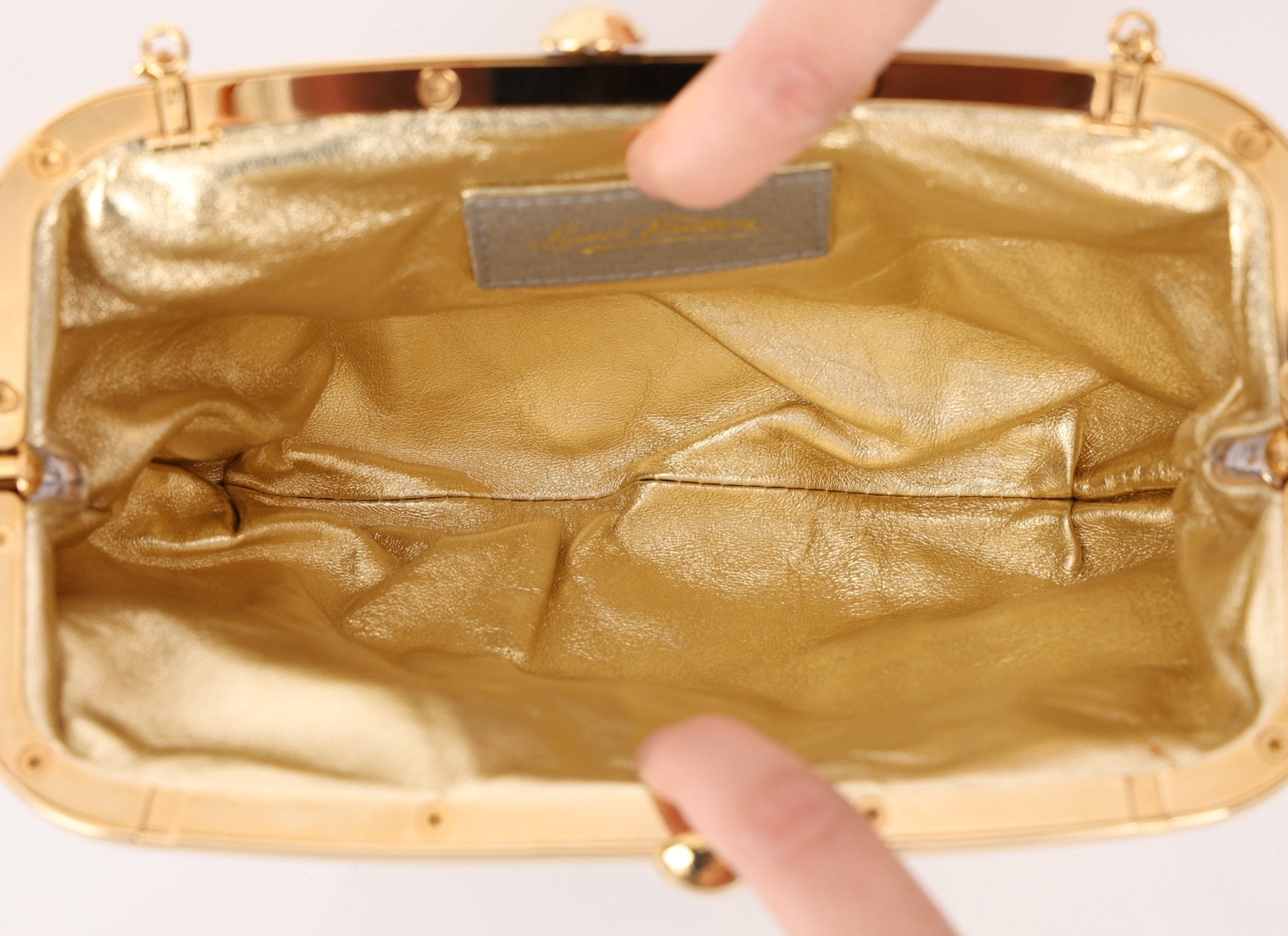 Rare Louis Vuitton Satin Aumoniere Clutch on Chain - FashioNica