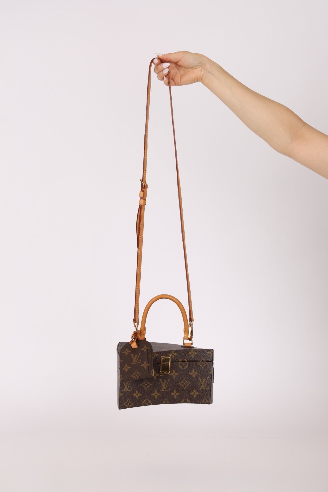 Rare Louis Vuitton x Frank Gehry Monogram Twisted Box with Strap - FashioNica