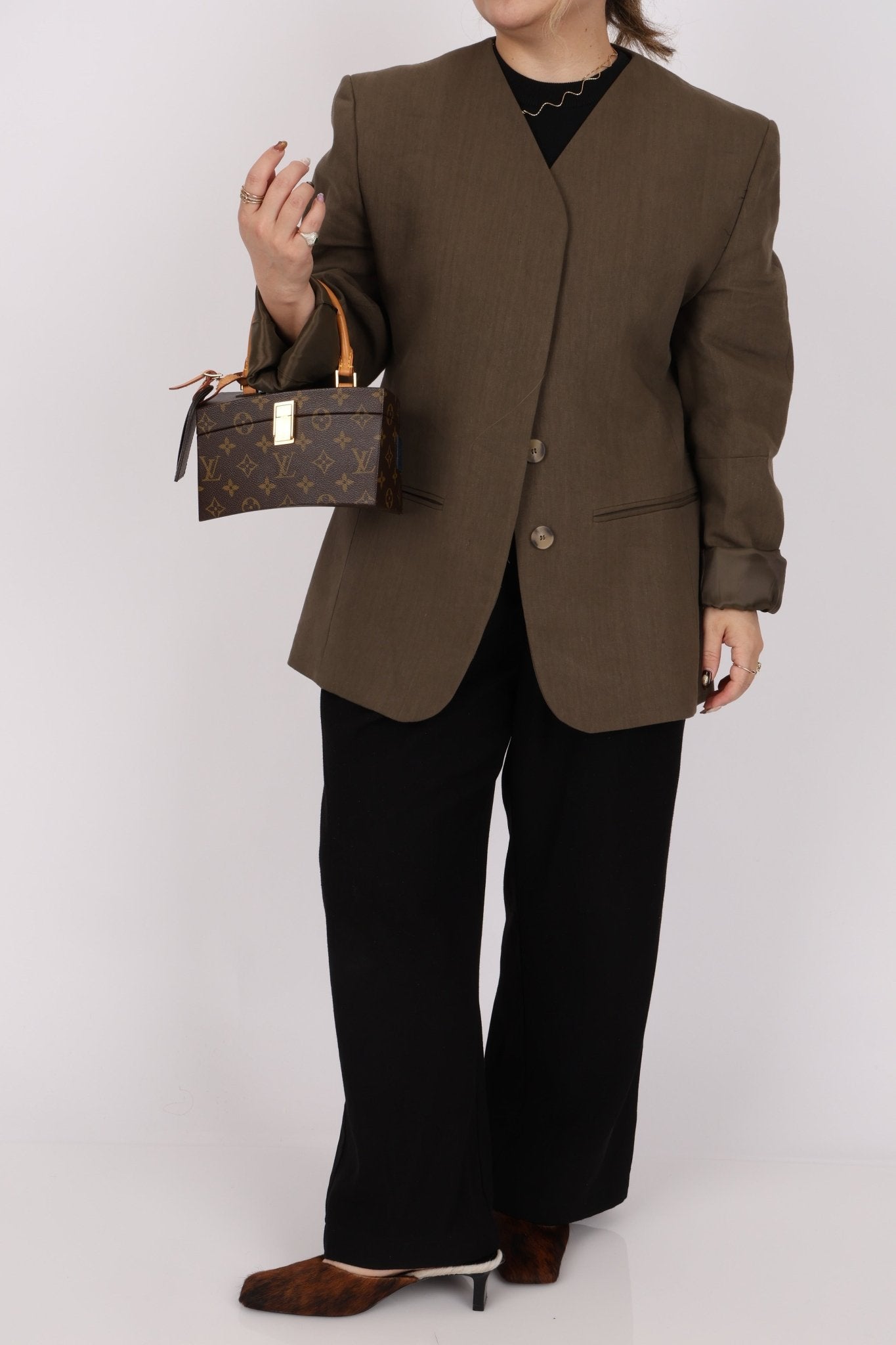 Rare Louis Vuitton x Frank Gehry Monogram Twisted Box with Strap - FashioNica