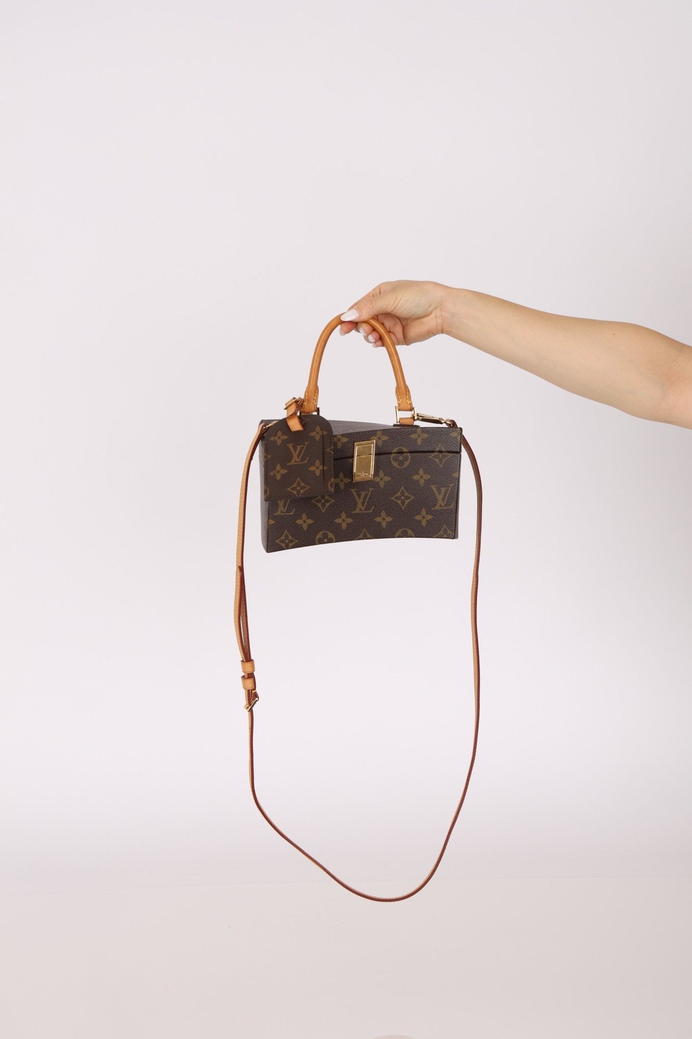 Rare Louis Vuitton x Frank Gehry Monogram Twisted Box with Strap - FashioNica