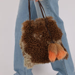 Rare Prada 2017 Mongolian Fur North South Shopping Tote - FashioNica