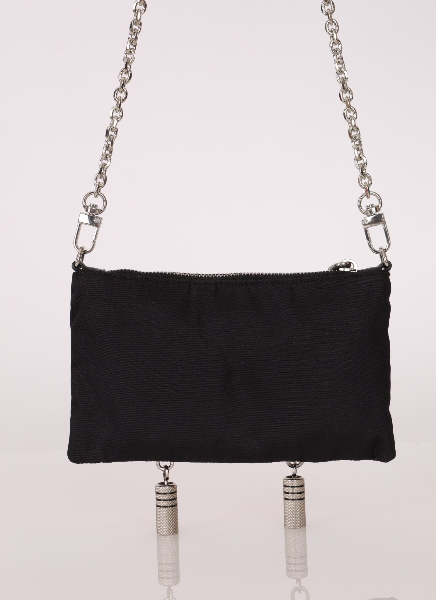 Rare Prada Nylon and Saffiano Robot Chain Mini Bag - FashioNica