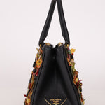 Rare Prada Saffiano Floral Applique Garden Mini Bag - FashioNica