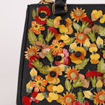 Rare Prada Saffiano Floral Applique Garden Mini Bag - FashioNica