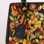 Rare Prada Saffiano Floral Applique Garden Mini Bag - FashioNica