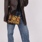 Rare Prada Saffiano Floral Applique Garden Mini Bag - FashioNica