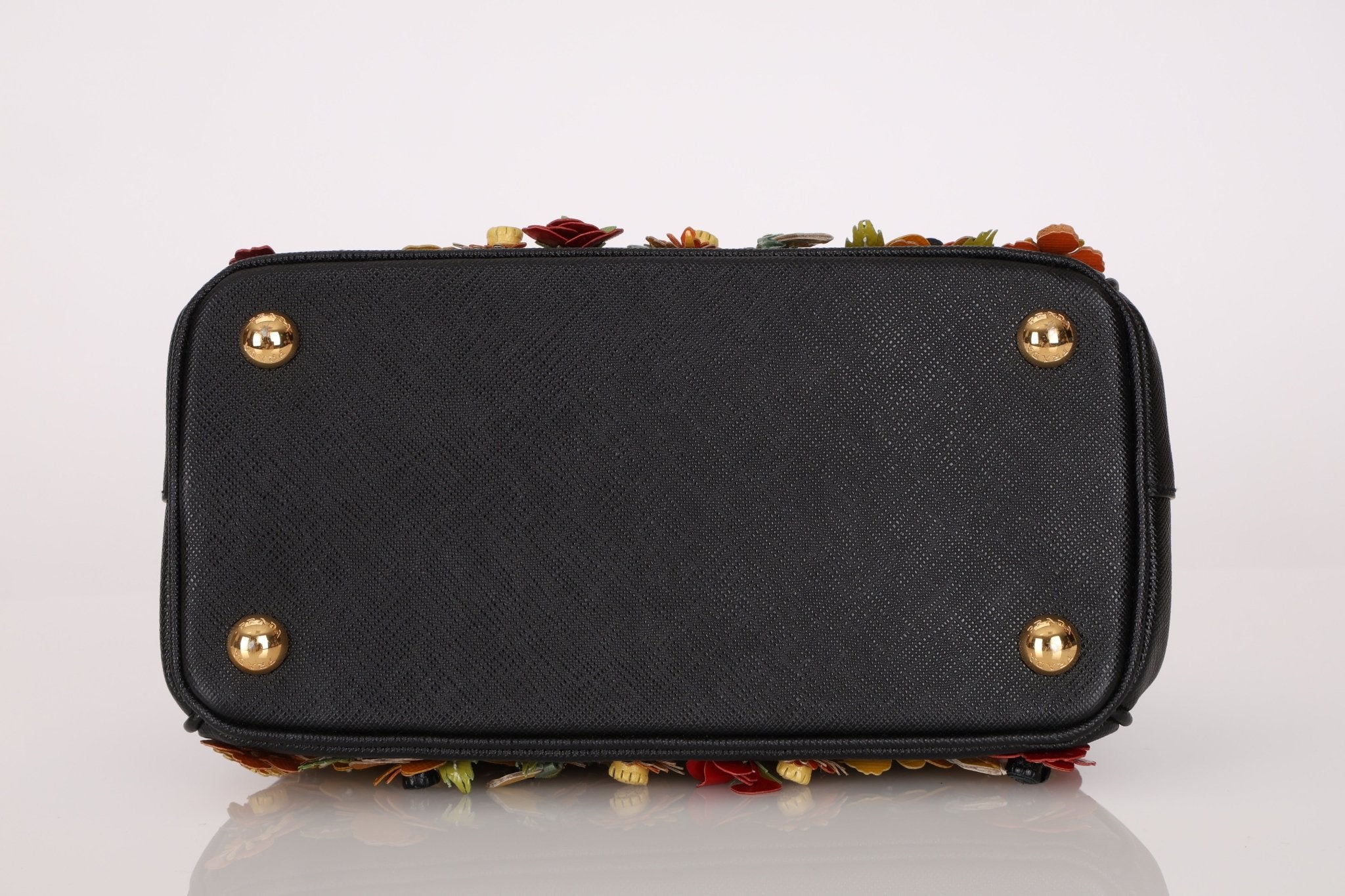 Rare Prada Saffiano Floral Applique Garden Mini Bag - FashioNica