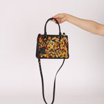 Rare Prada Saffiano Floral Applique Garden Mini Bag - FashioNica