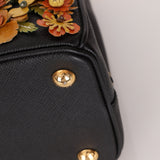 Rare Prada Saffiano Floral Applique Garden Mini Bag - FashioNica