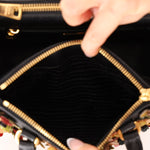 Rare Prada Saffiano Floral Applique Garden Mini Bag - FashioNica