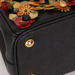 Rare Prada Saffiano Floral Applique Garden Mini Bag - FashioNica