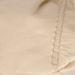 Rare Saint Laurent x Tom Ford Cream Leather Mombasa Metal Handle Bag with Pouch - FashioNica