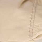 Rare Saint Laurent x Tom Ford Cream Leather Mombasa Metal Handle Bag with Pouch - FashioNica