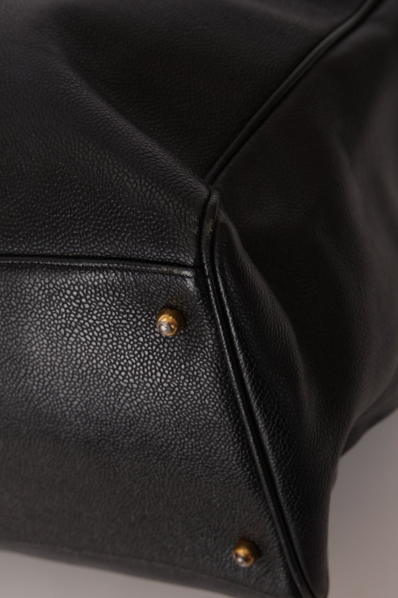 Rare Vintage Chanel Caviar Double - Sided Supermodel Tote - FashioNica