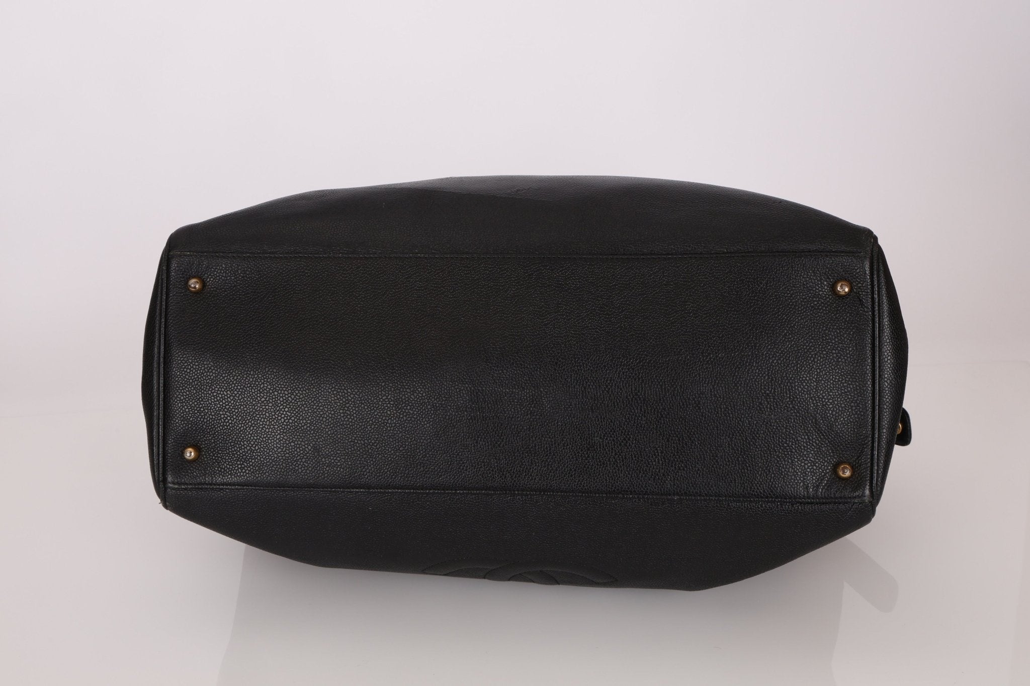 Rare Vintage Chanel Caviar Double - Sided Supermodel Tote - FashioNica