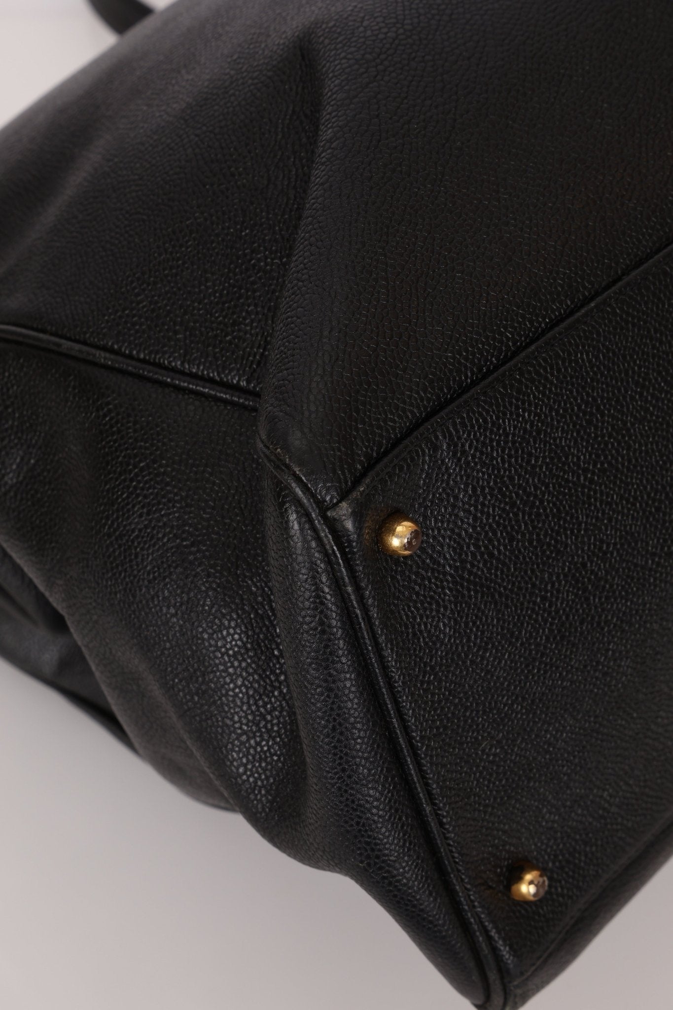 Rare Vintage Chanel Caviar Double - Sided Supermodel Tote - FashioNica