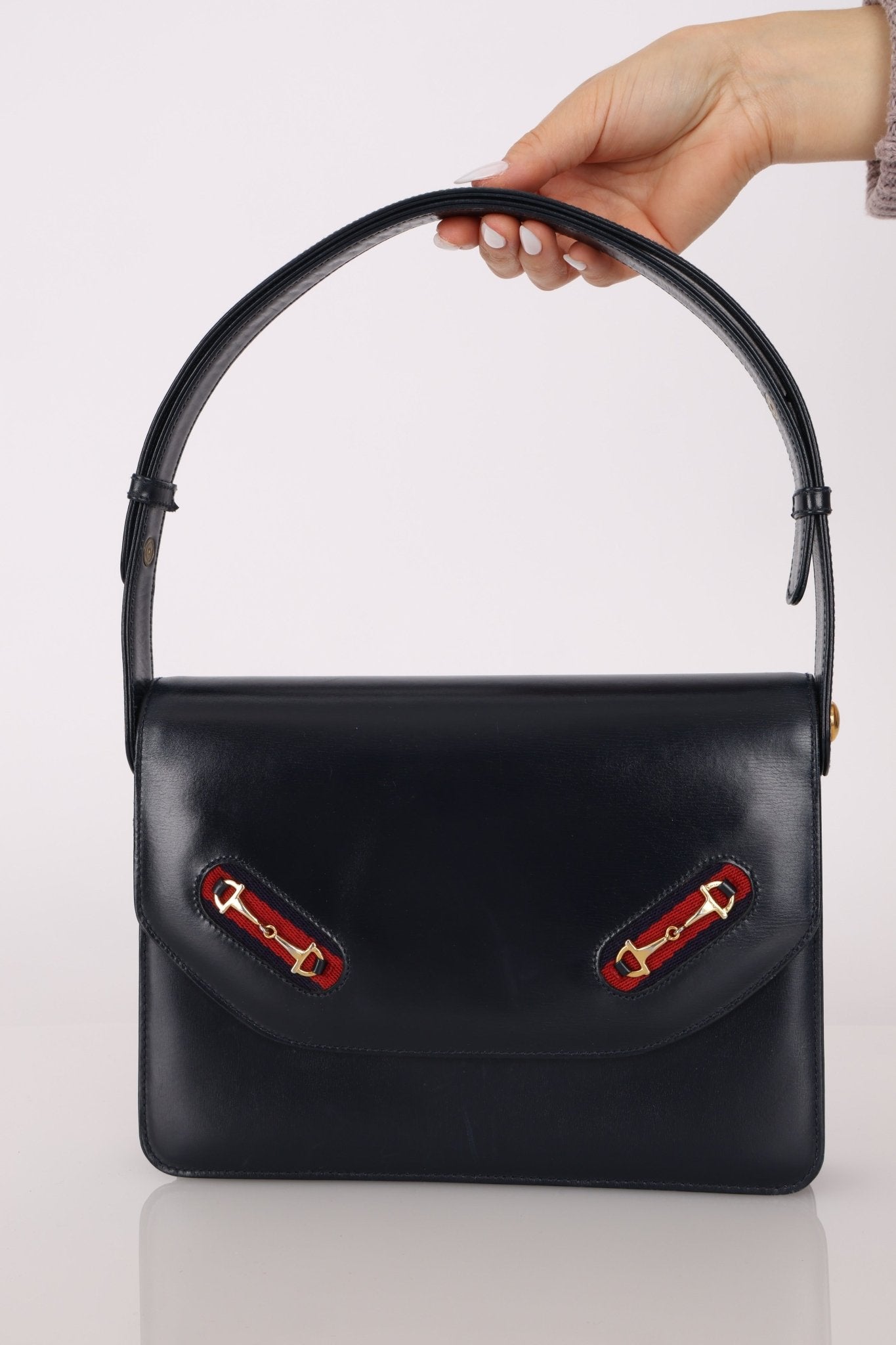 Rare Vintage Gucci Double Horsebit Shelley Flap Bag - FashioNica