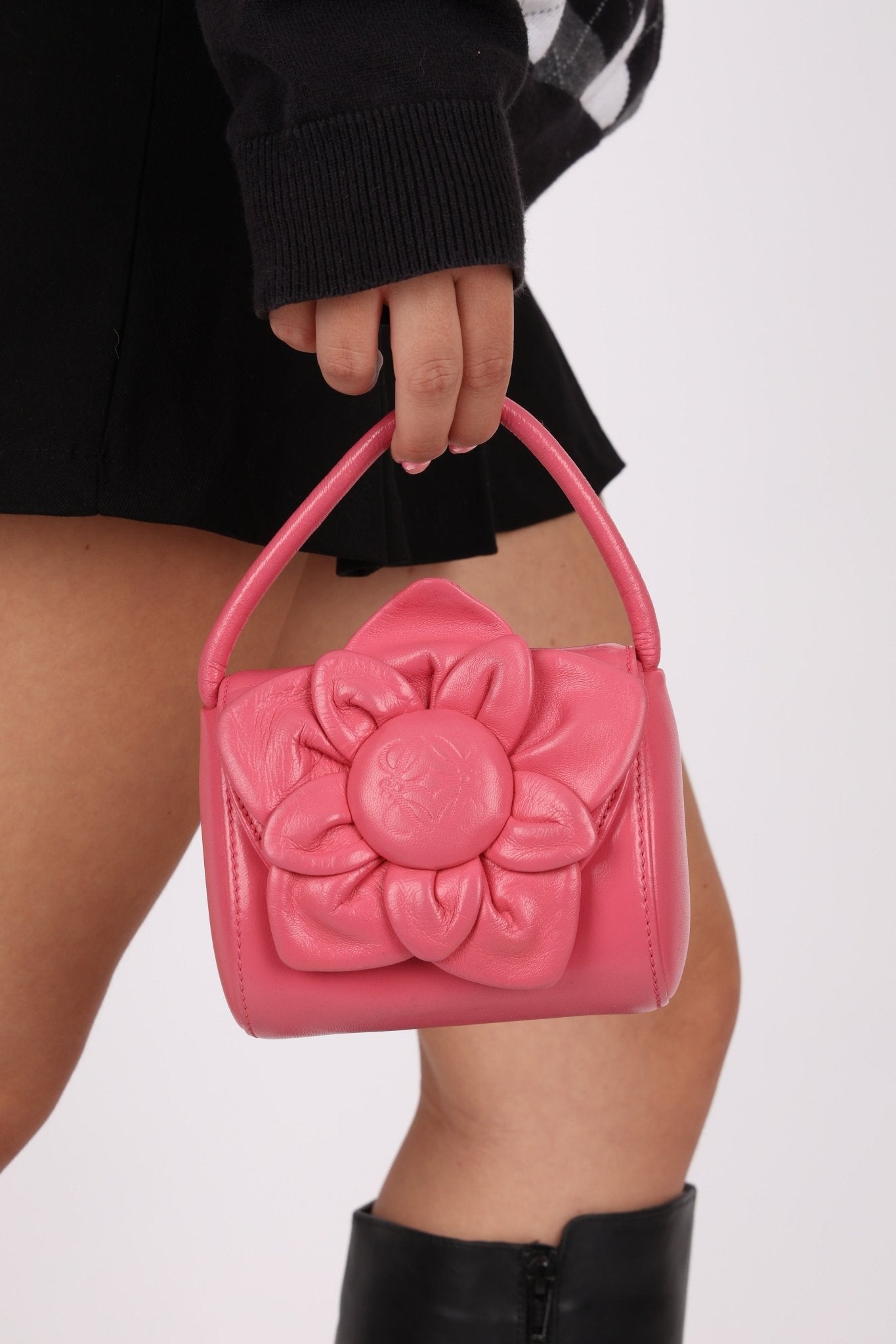 Rare Vintage Loewe Nappa Goya Flower Mini Bag - FashioNica