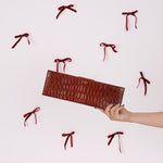 Saint Laurent Croc Embossed Midnight East West Clutch - FashioNica