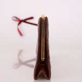 Saint Laurent Croc Embossed Midnight East West Clutch - FashioNica