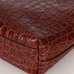 Saint Laurent Croc Embossed Toy Shopping Tote - FashioNica