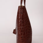 Saint Laurent Croc Embossed Toy Shopping Tote - FashioNica