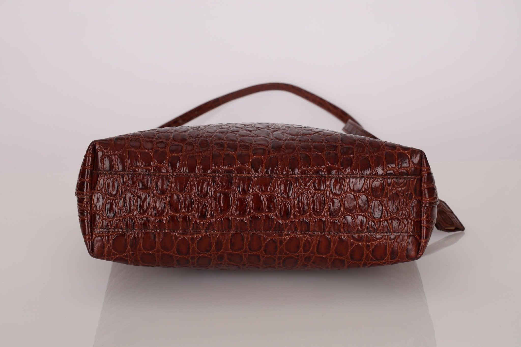 Saint Laurent Croc Embossed Toy Shopping Tote - FashioNica