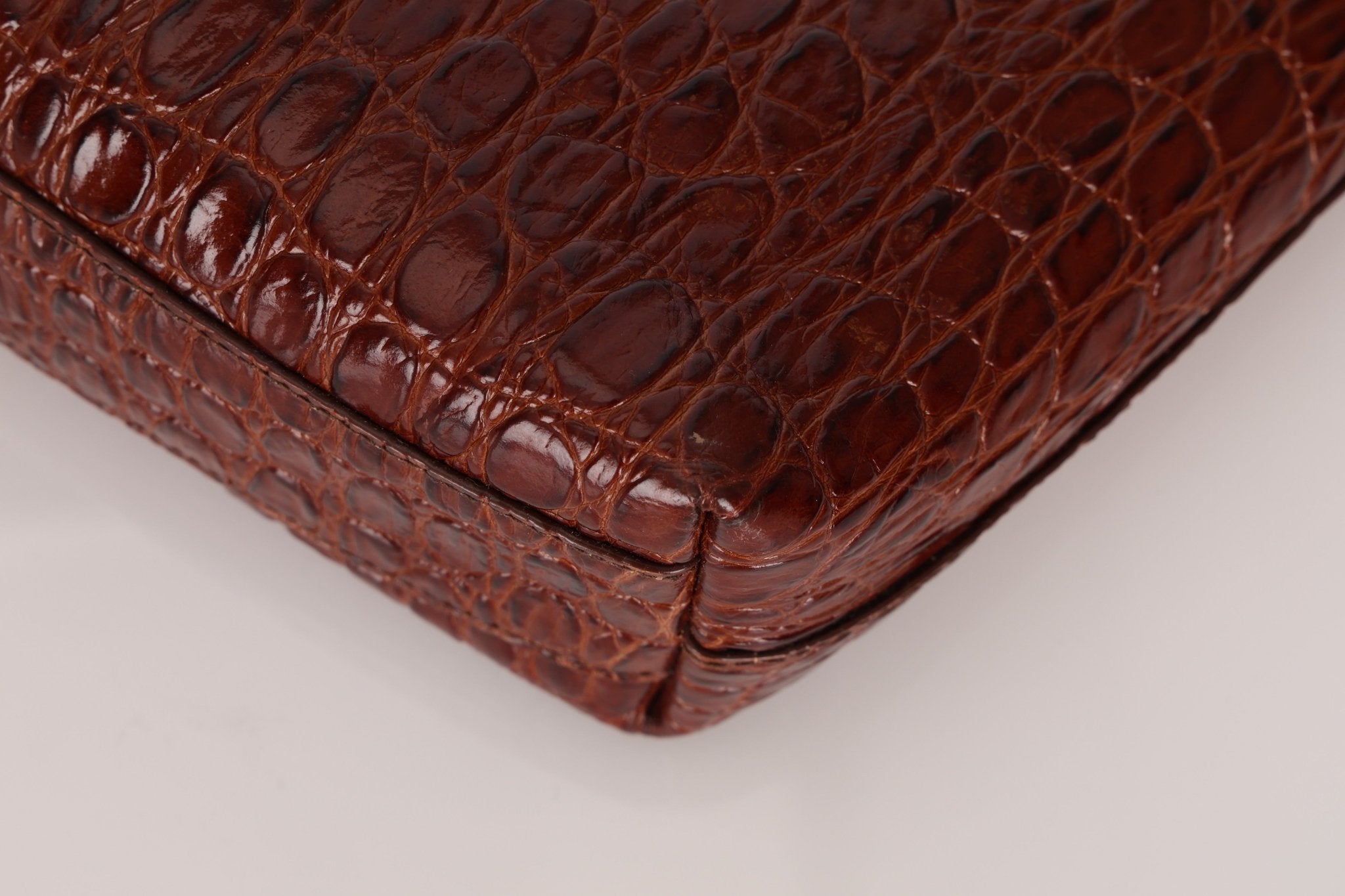 Saint Laurent Croc Embossed Toy Shopping Tote - FashioNica