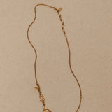 Saint Laurent Crystal Logo Pendant Necklace - FashioNica