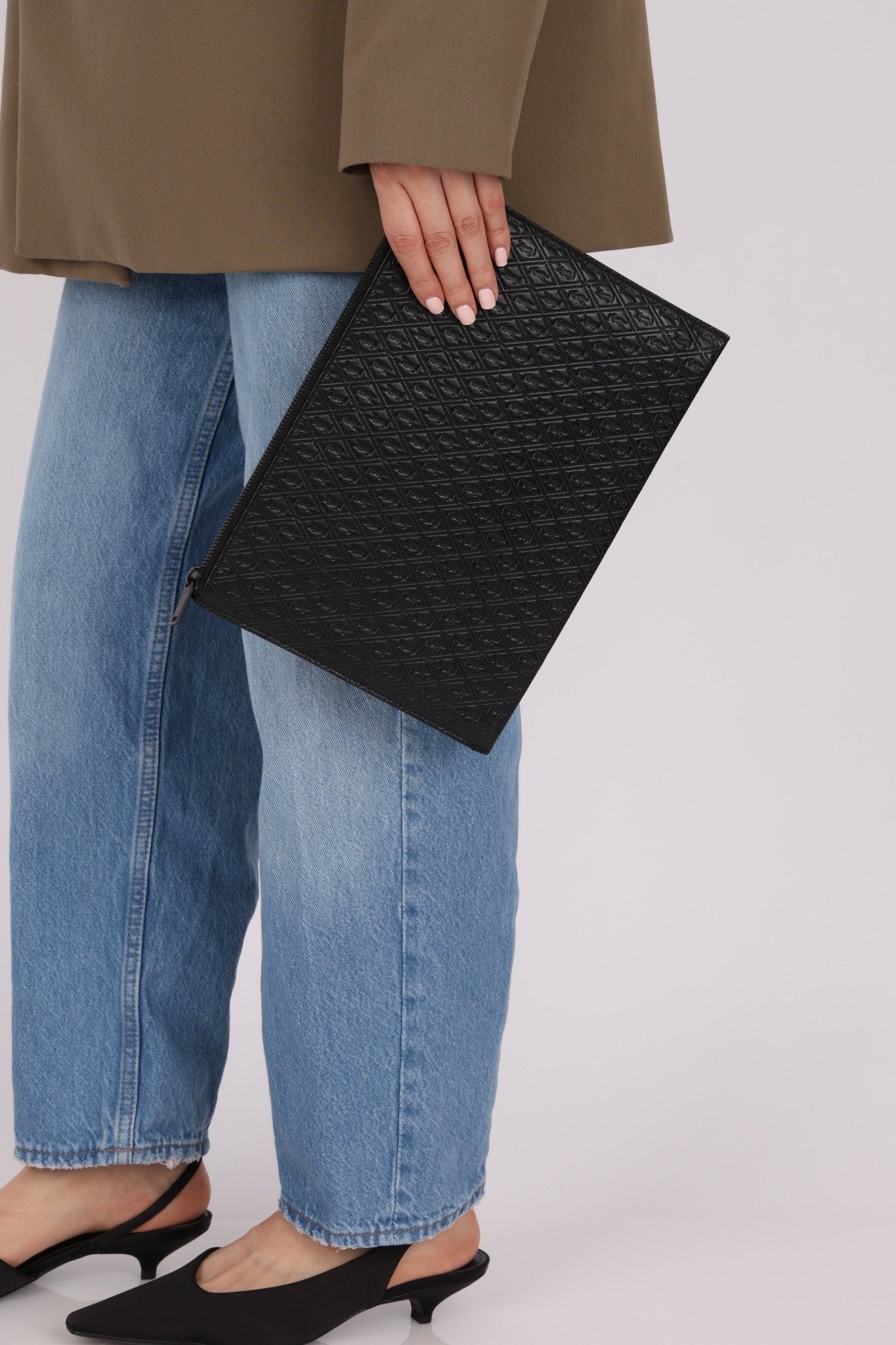 Saint Laurent Monogram Tech Pouch - FashioNica