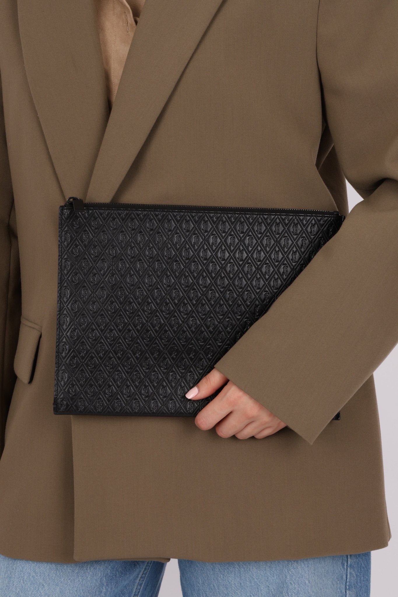 Saint Laurent Monogram Tech Pouch - FashioNica