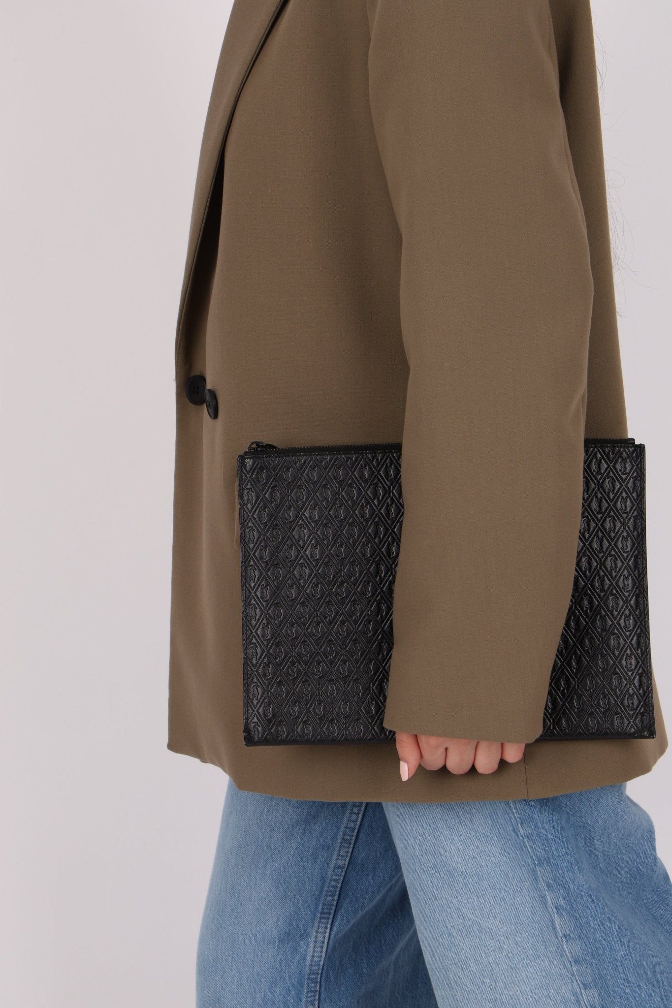 Saint Laurent Monogram Tech Pouch - FashioNica