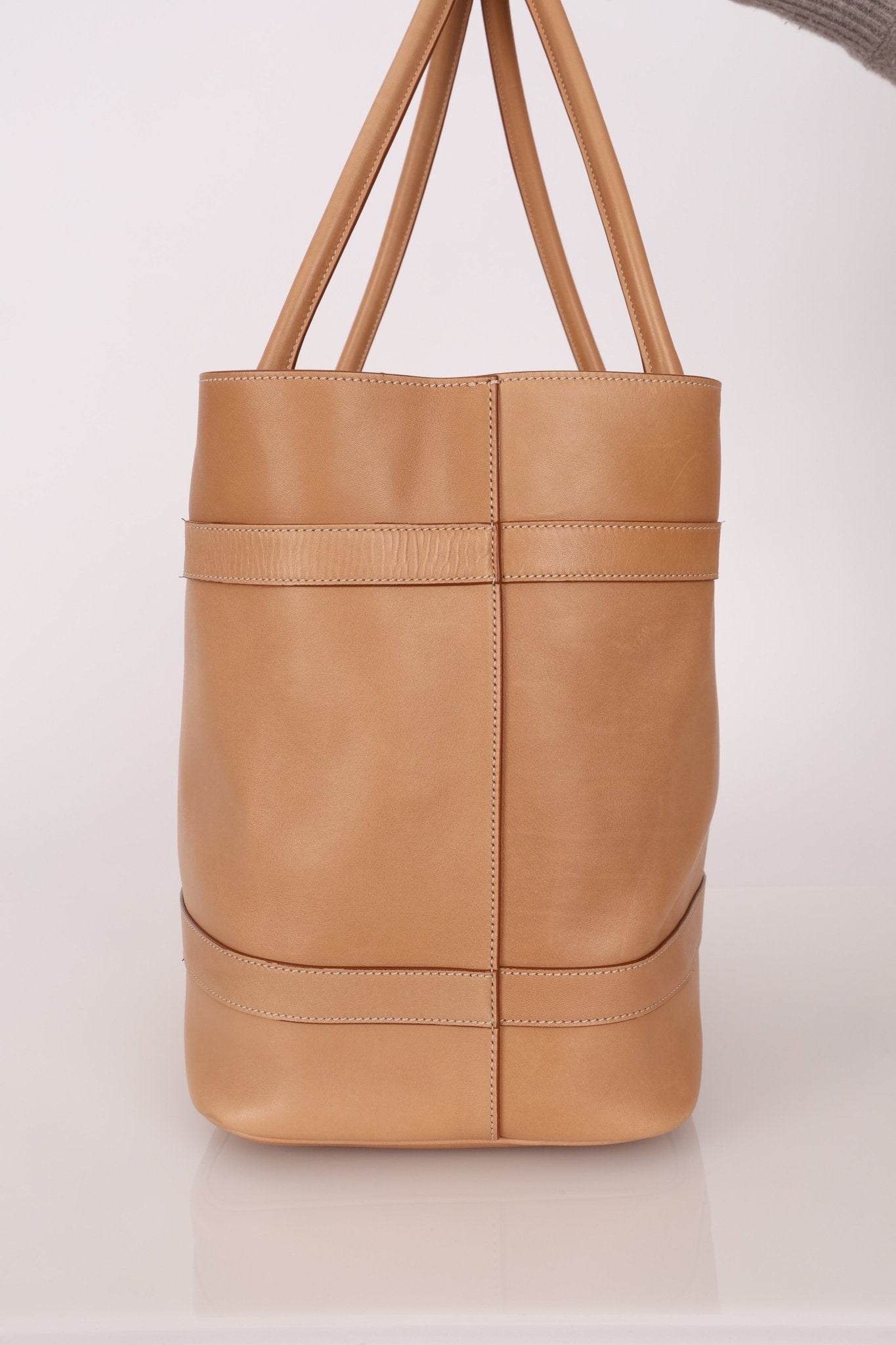 Saint Laurent Natural Leather Rive Gauche Large Tote - FashioNica