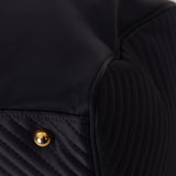 Saint Laurent Navy Nylon Cassandra Boston Bag - FashioNica