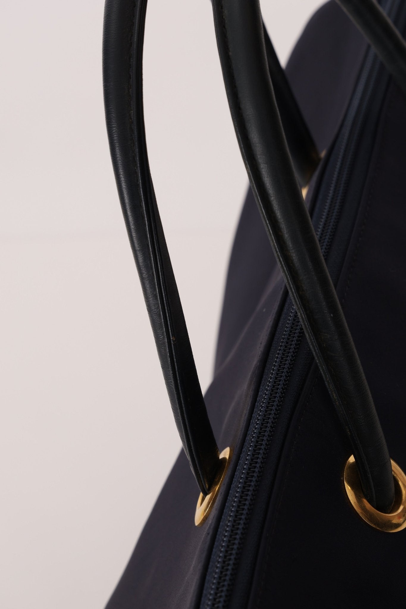 Saint Laurent Navy Nylon Cassandra Boston Bag - FashioNica