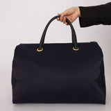 Saint Laurent Navy Nylon Cassandra Boston Bag - FashioNica