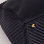 Saint Laurent Navy Nylon Cassandra Boston Bag - FashioNica