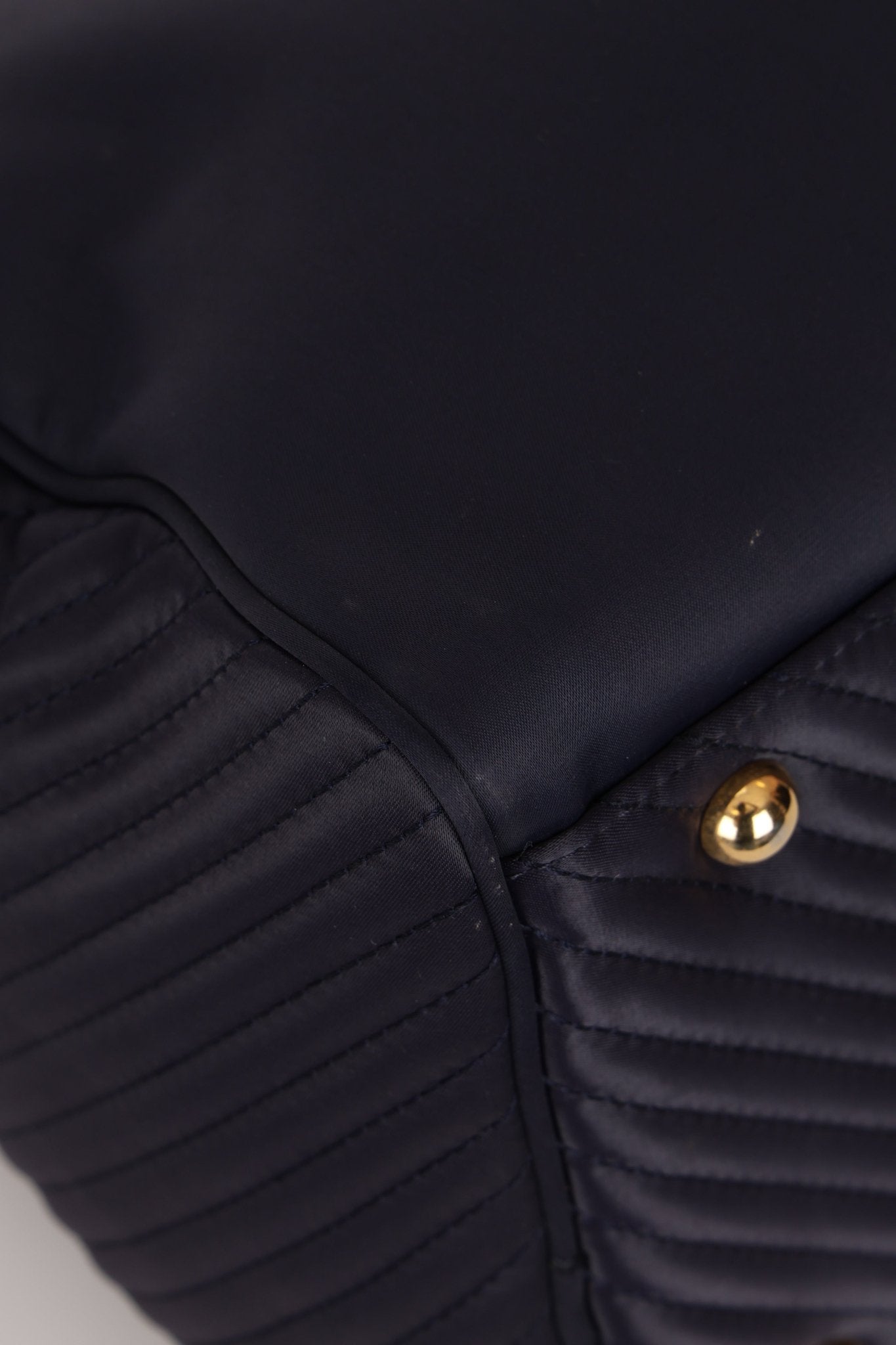 Saint Laurent Navy Nylon Cassandra Boston Bag - FashioNica