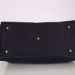 Saint Laurent Navy Nylon Cassandra Boston Bag - FashioNica